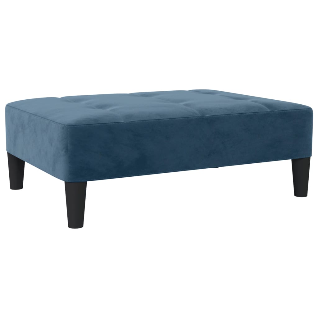 Fußhocker Blau 78x56x32 cm Samt