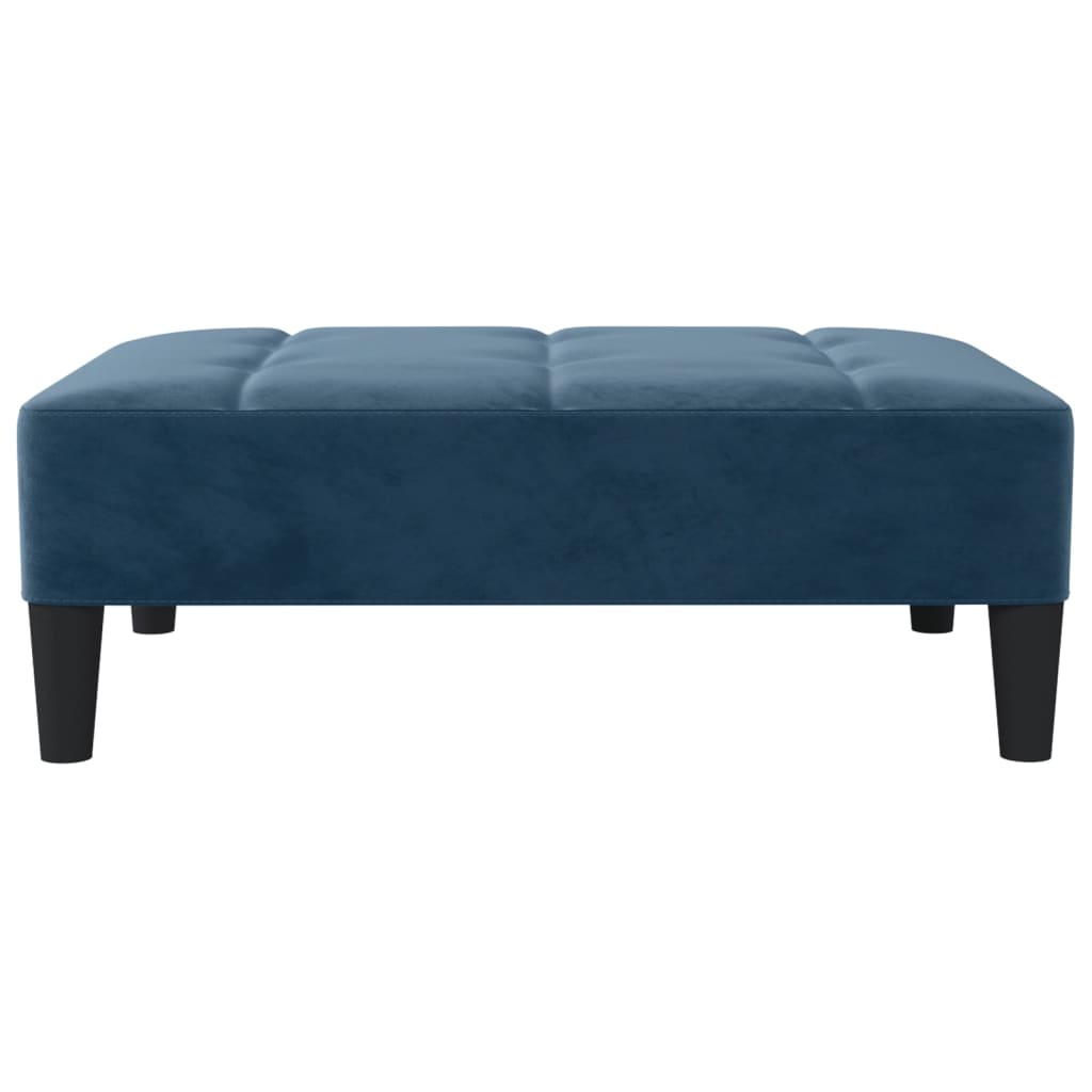 Fußhocker Blau 78x56x32 cm Samt
