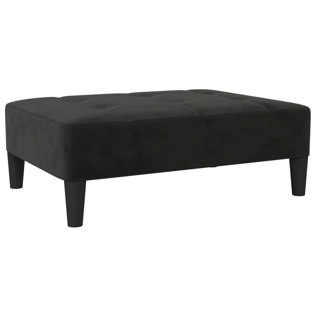 Fußhocker Schwarz 78x56x32 cm Samt