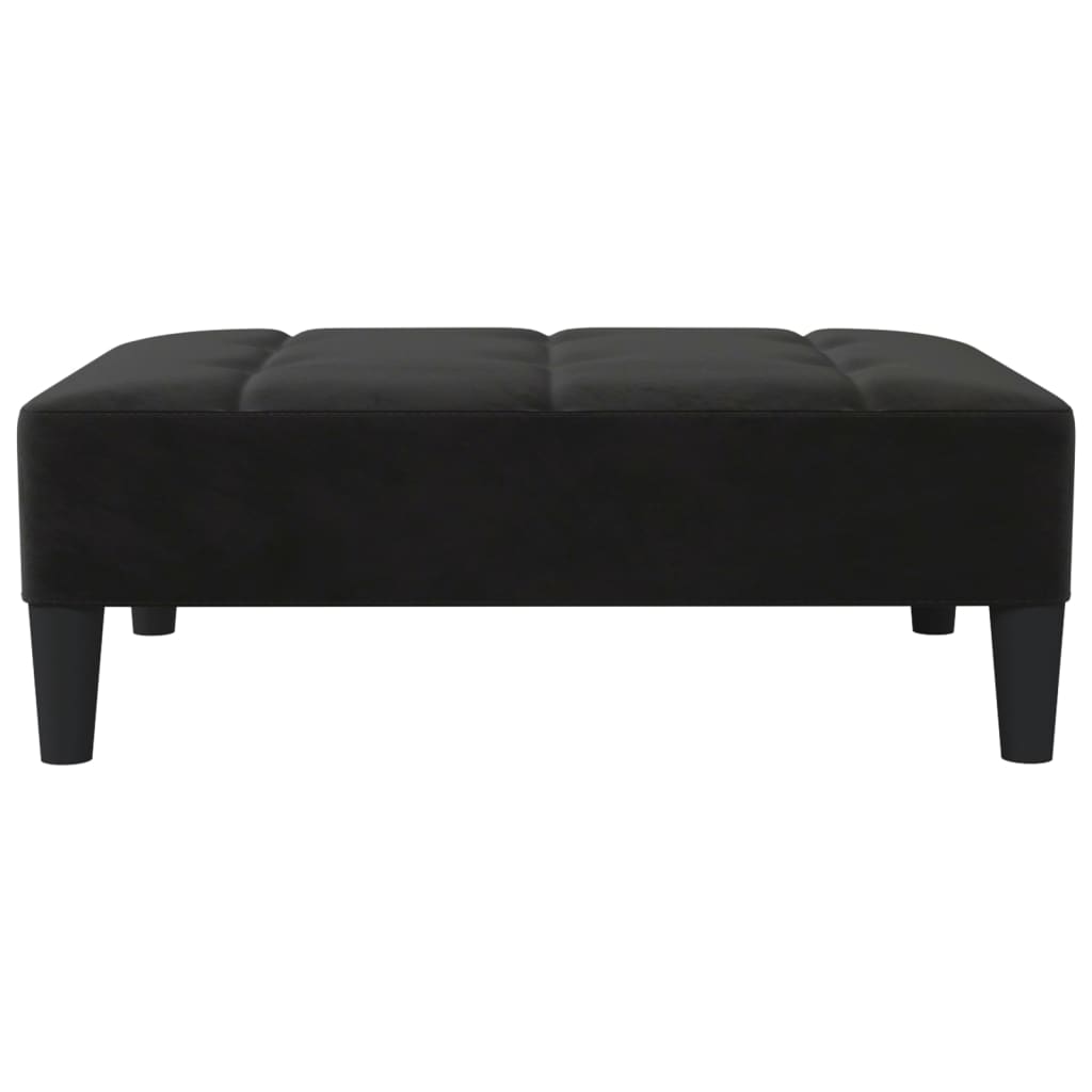 Fußhocker Schwarz 78x56x32 cm Samt