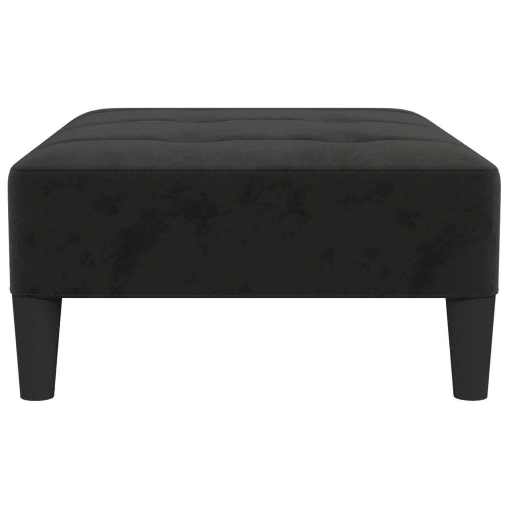 Fußhocker Schwarz 78x56x32 cm Samt