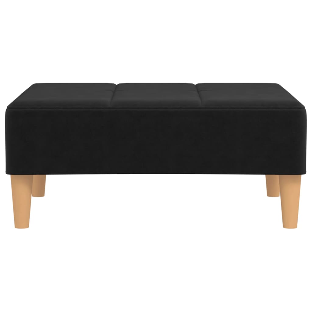 Fußhocker Schwarz 78x56x32 cm Stoff