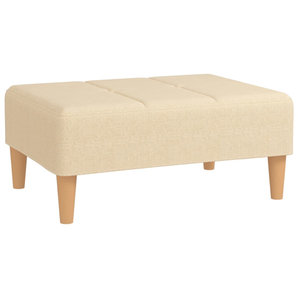 Fußhocker Creme 78x56x32 cm Stoff