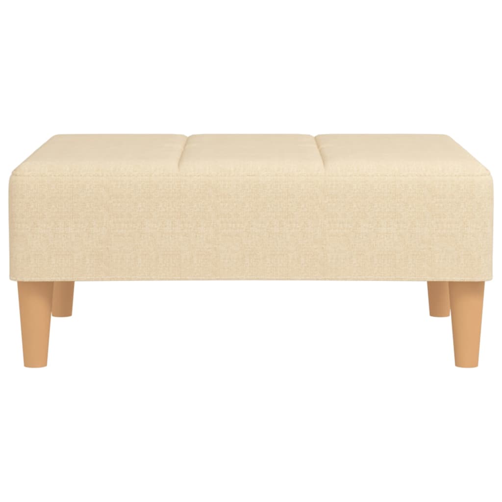 Fußhocker Creme 78x56x32 cm Stoff