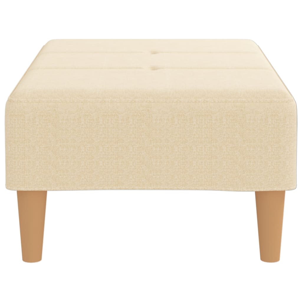 Fußhocker Creme 78x56x32 cm Stoff