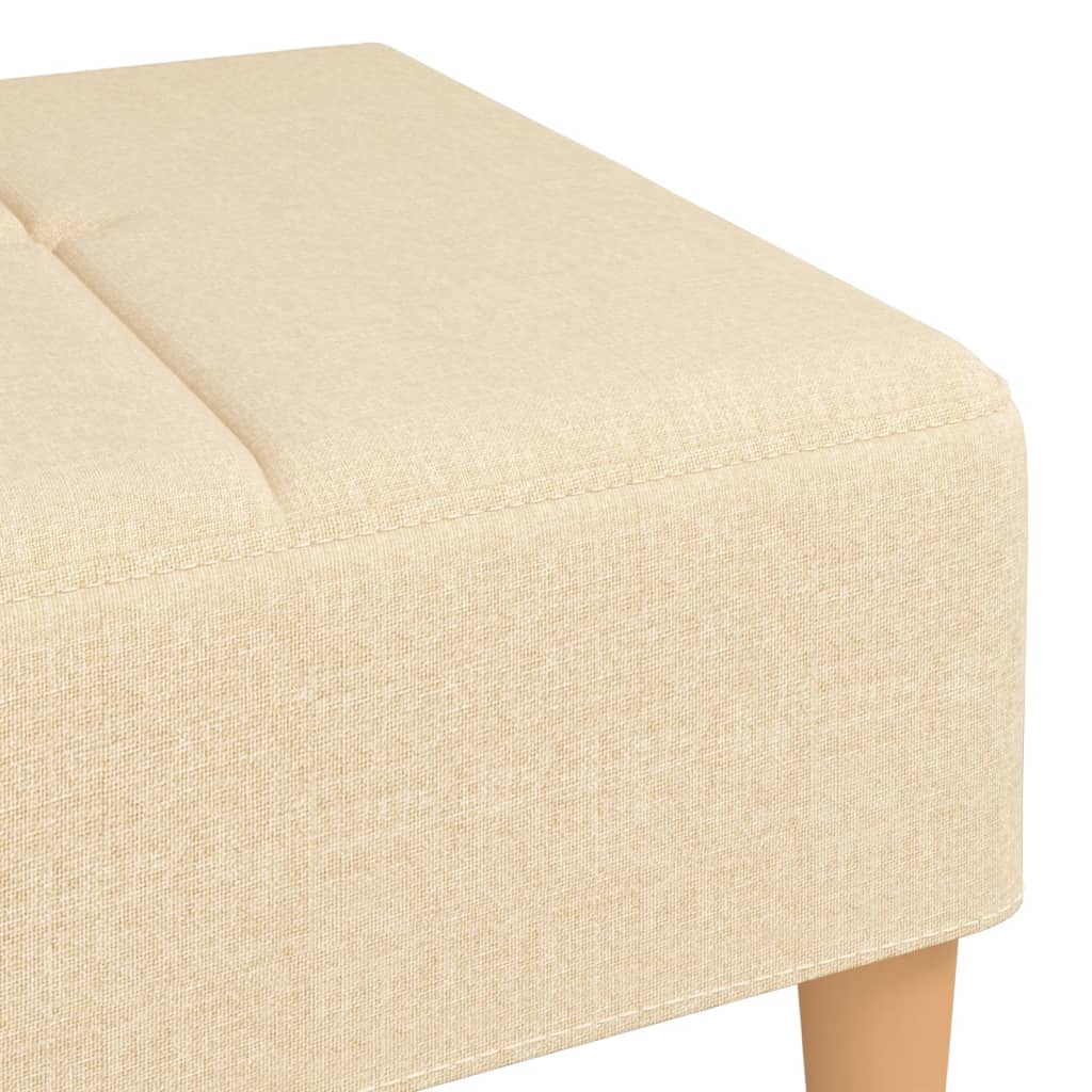 Fußhocker Creme 78x56x32 cm Stoff