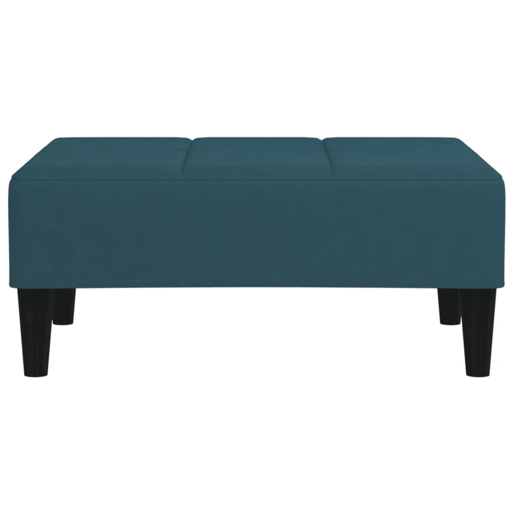 Fußhocker Blau 78x56x32 cm Samt