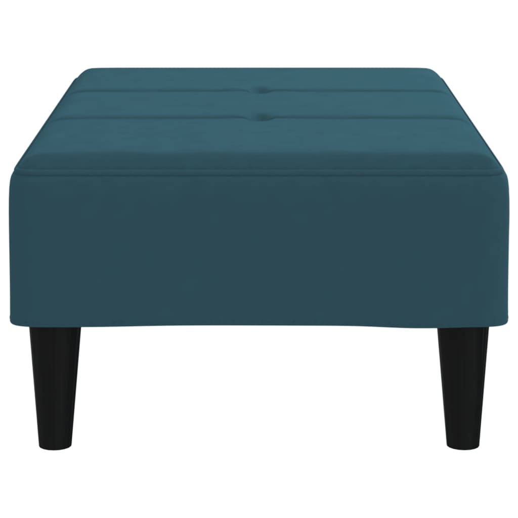 Fußhocker Blau 78x56x32 cm Samt