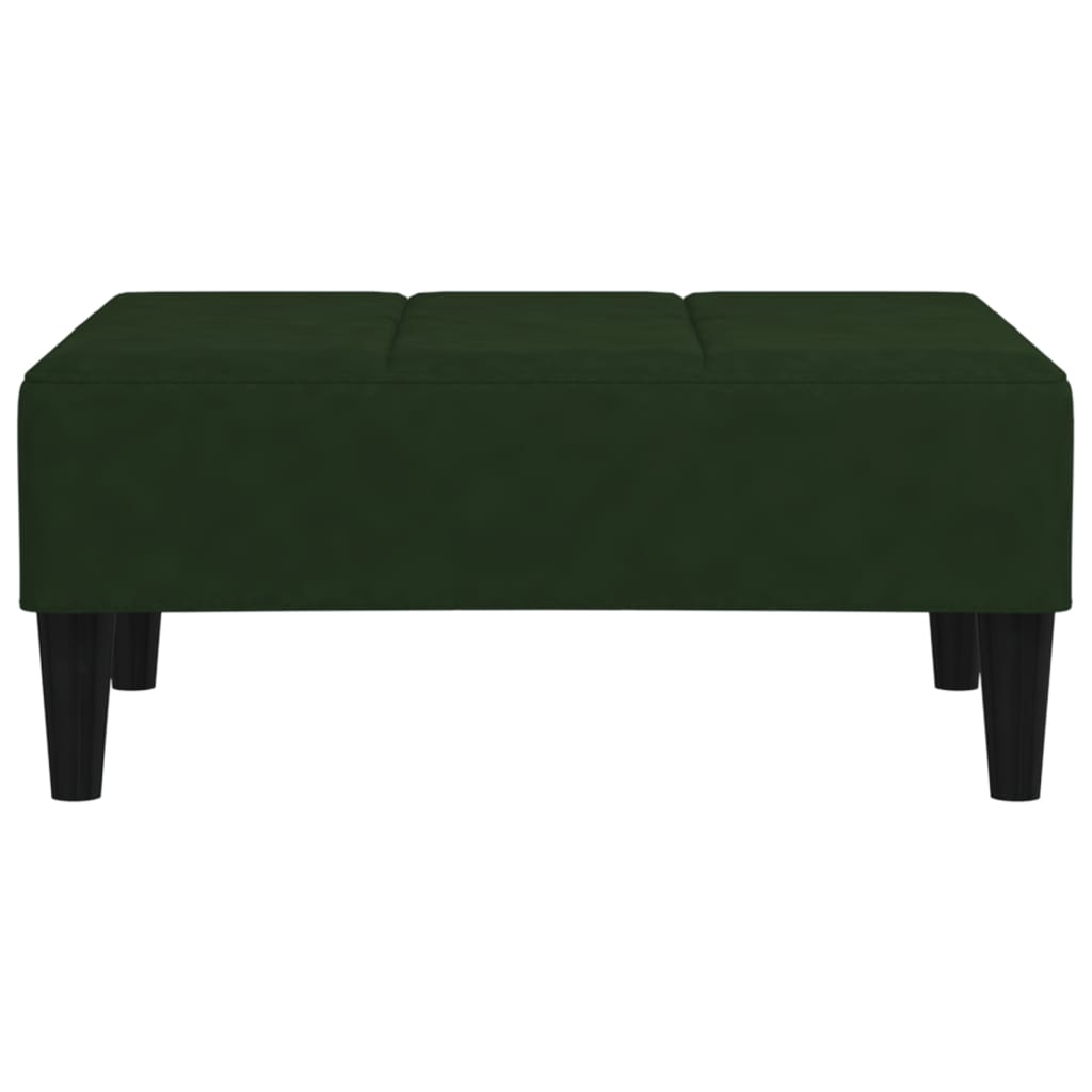 Fußhocker Dunkelgrün 78x56x32 cm Samt