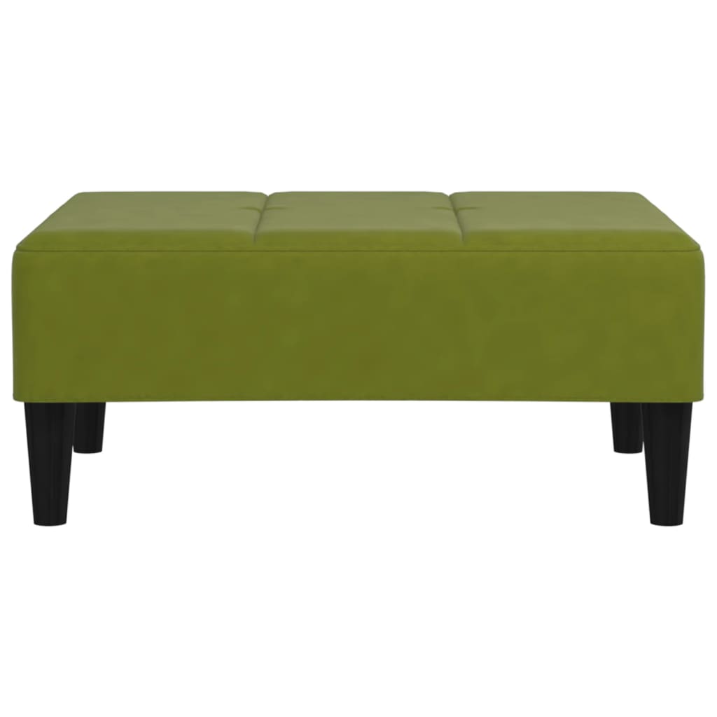 Fußhocker Hellgrün 78x56x32 cm Samt