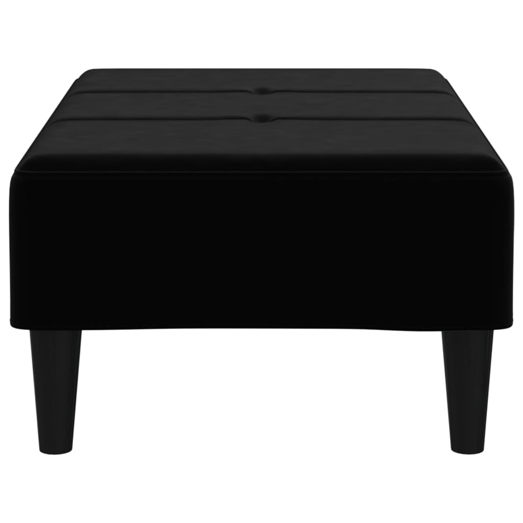 Fußhocker Schwarz 78x56x32 cm Samt