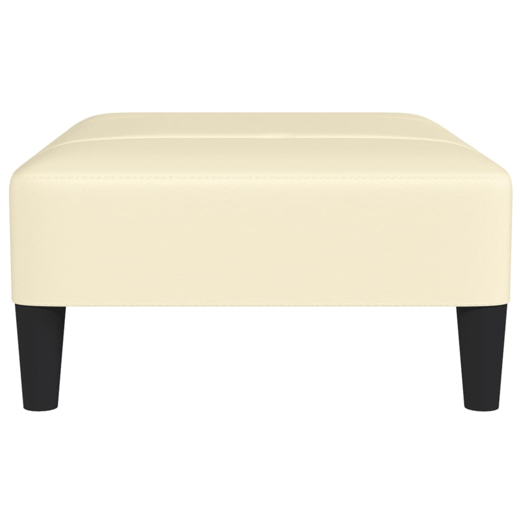 Fußhocker Creme 78x56x32 cm Kunstleder