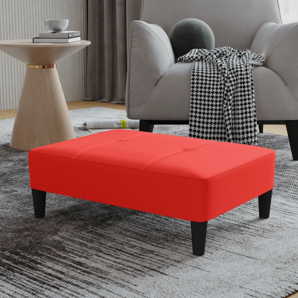 Fußhocker Rot 78x56x32 cm Kunstleder