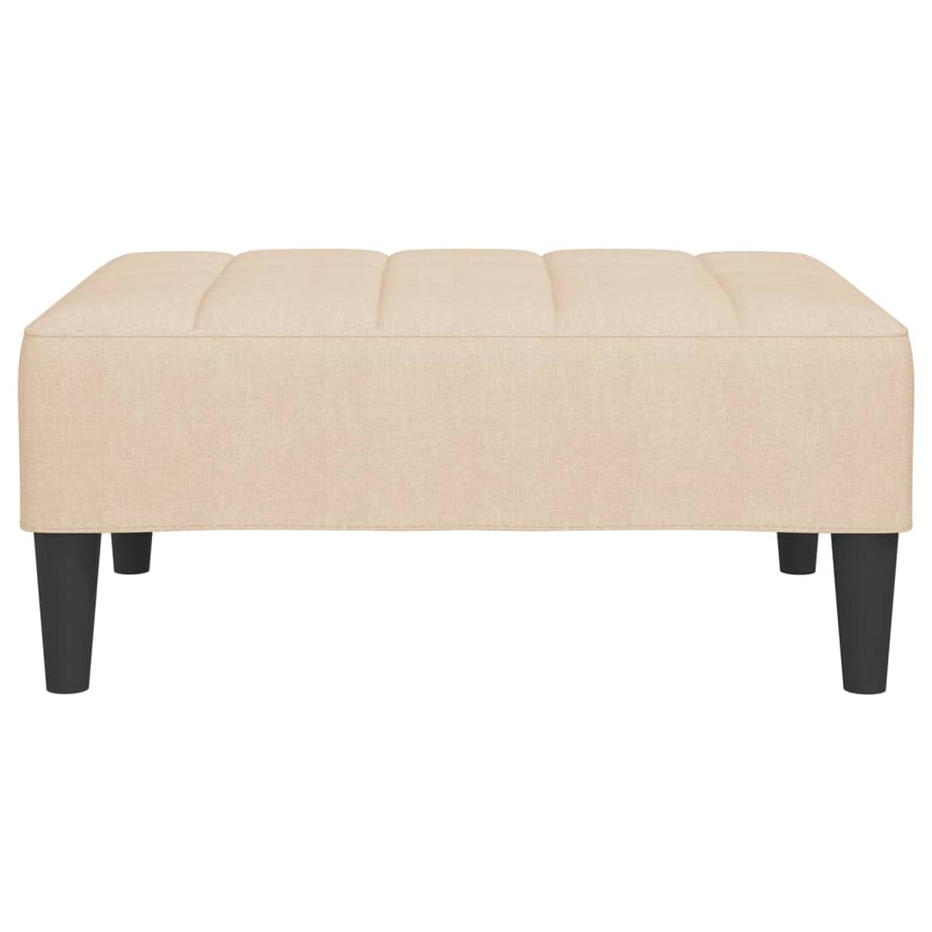 Fußhocker Creme 78x56x32 cm Stoff