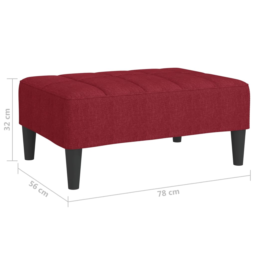 Fußhocker Weinrot 78x56x32 cm Stoff