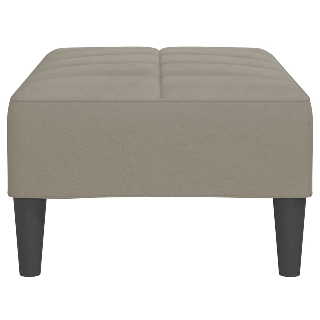 Fußhocker Hellgrau 78x56x32 cm Samt