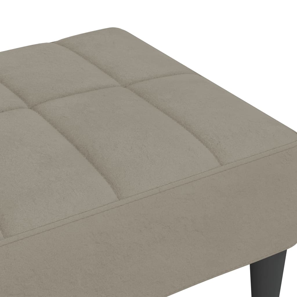 Fußhocker Hellgrau 78x56x32 cm Samt