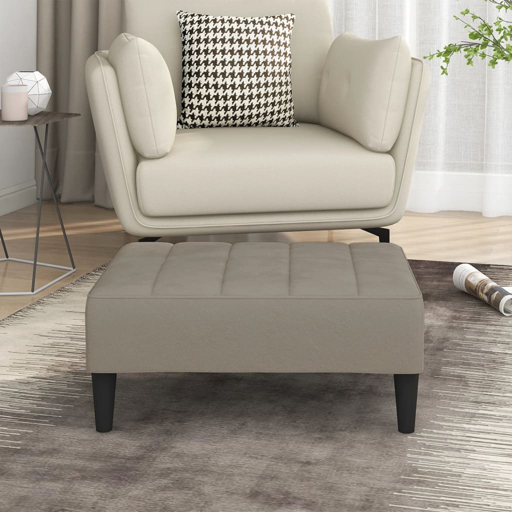Fußhocker Hellgrau 78x56x32 cm Samt