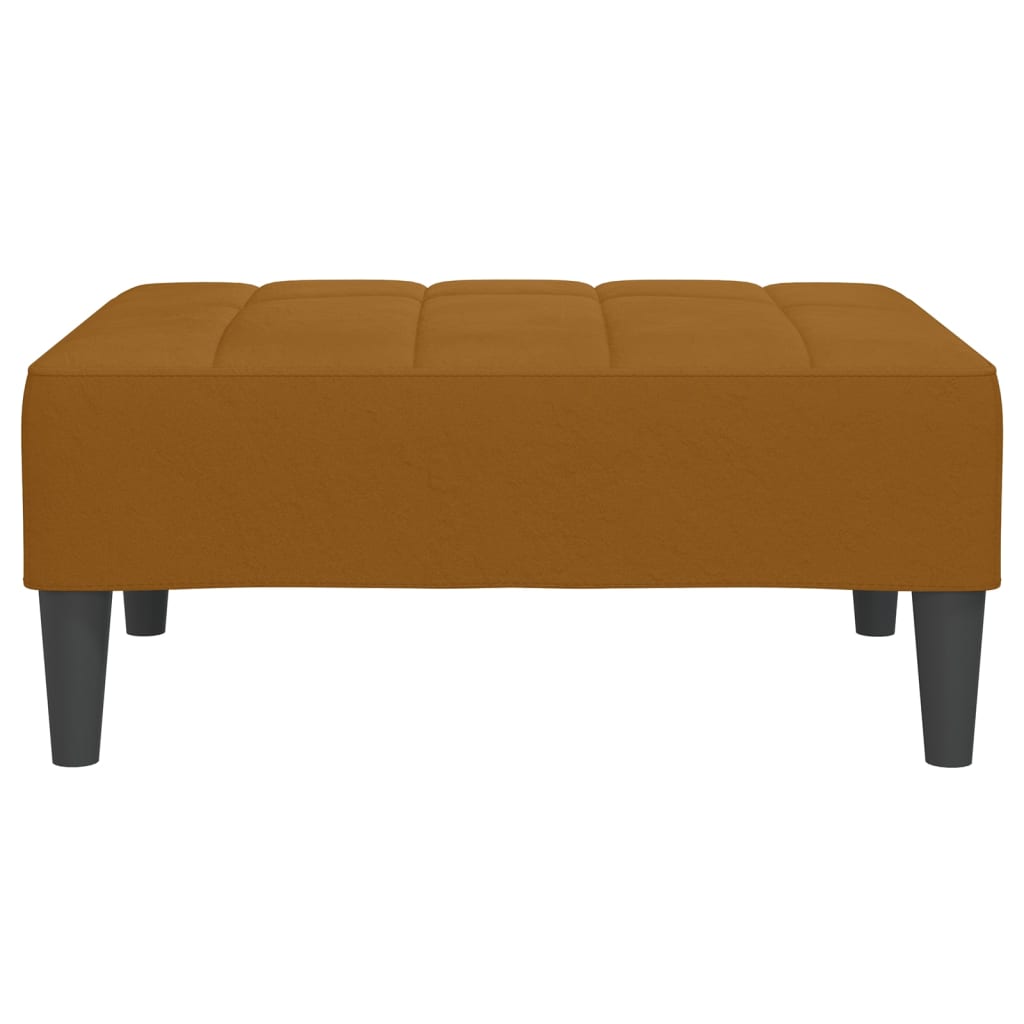 Fußhocker Braun 78x56x32 cm Samt