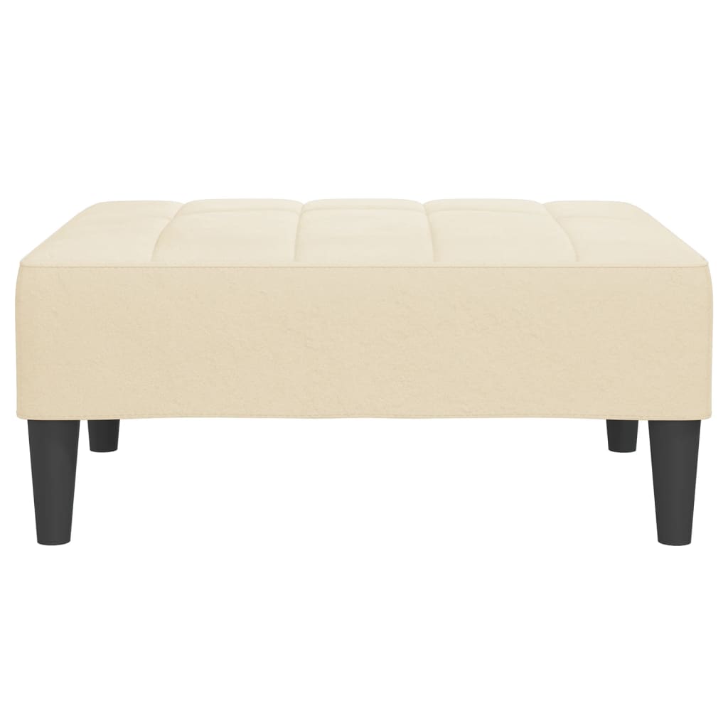 Fußhocker Creme 78x56x32 cm Samt