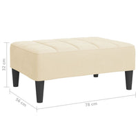 Thumbnail for Fußhocker Creme 78x56x32 cm Samt