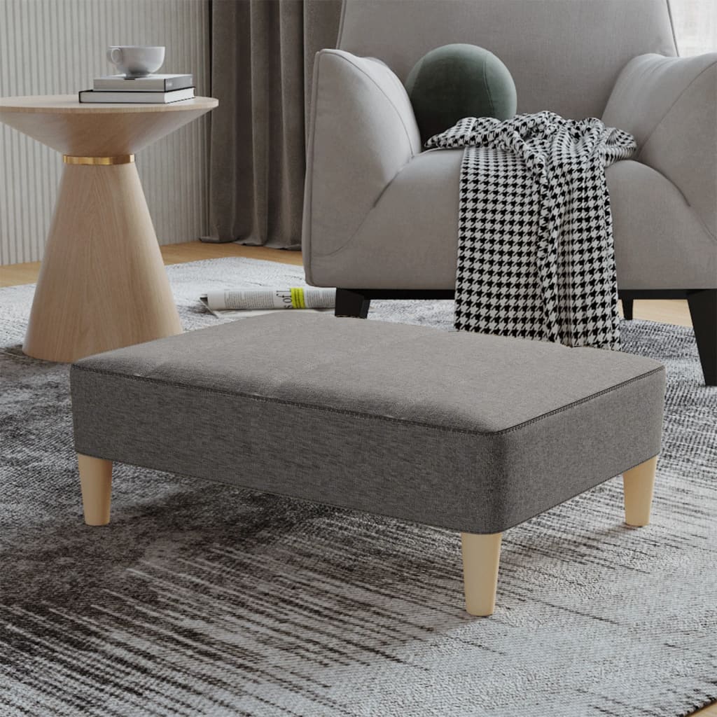 Fußhocker Hellgrau 78x56x32 cm Stoff