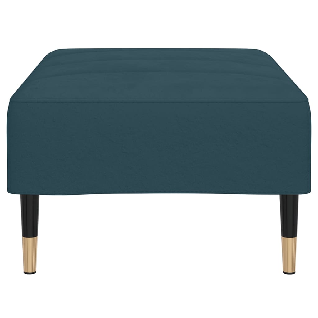 Fußhocker Blau 78x56x32 cm Samt