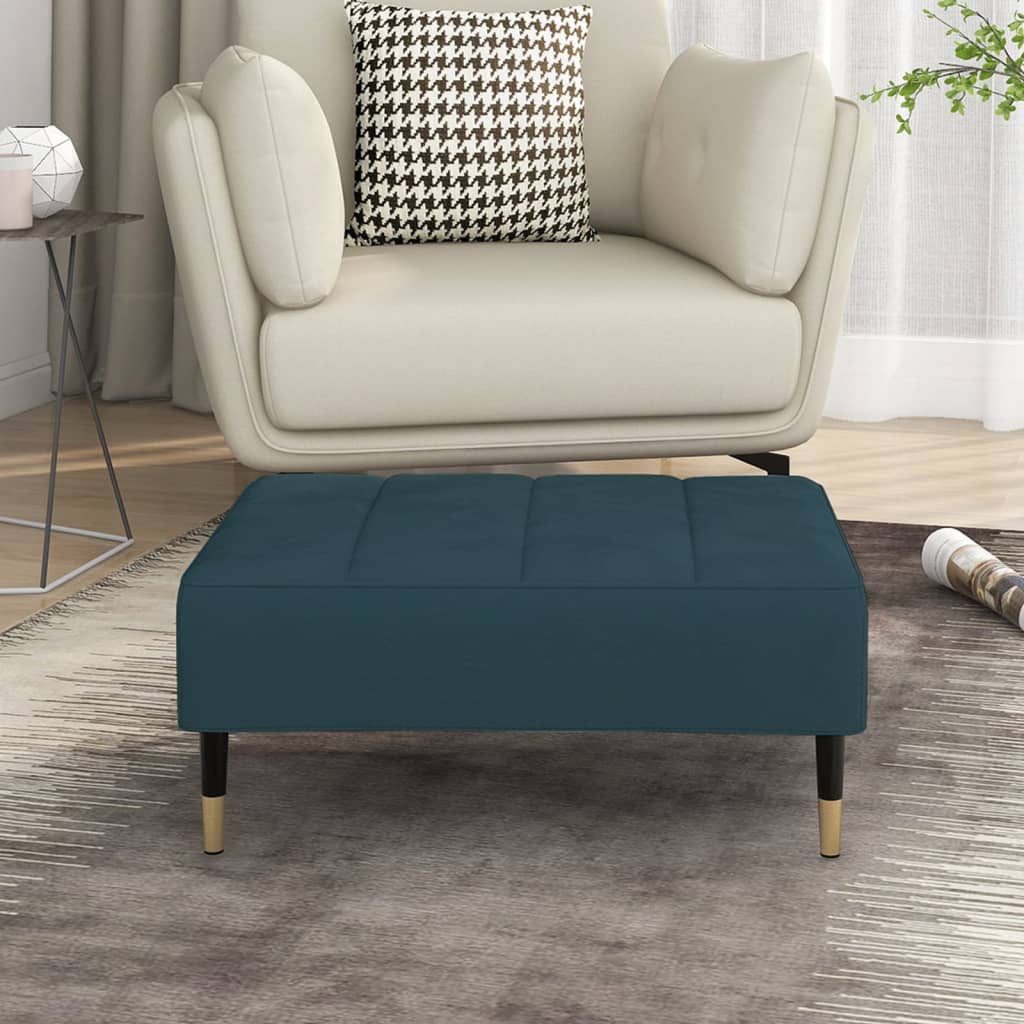 Fußhocker Blau 78x56x32 cm Samt