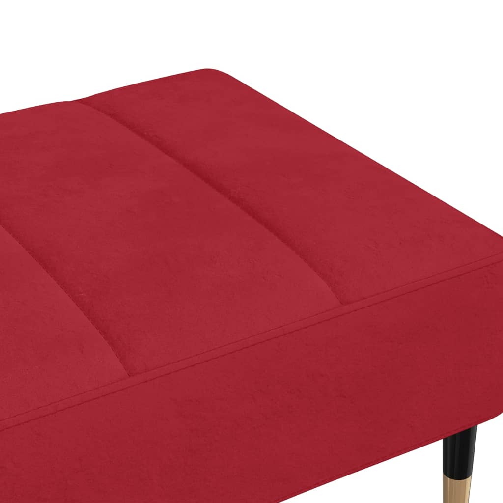 Fußhocker Weinrot 78x56x32 cm Samt