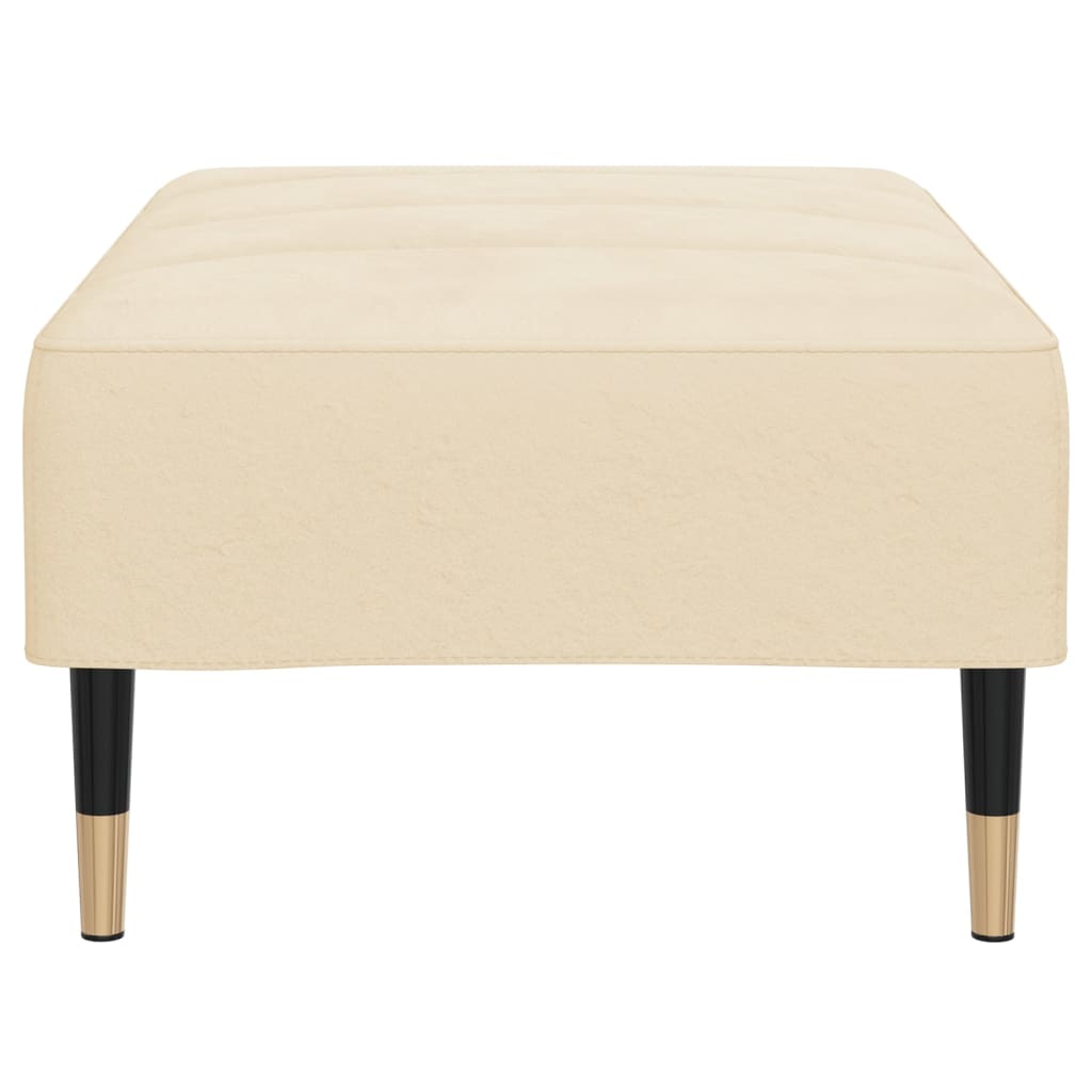Fußhocker Creme 78x56x32 cm Samt