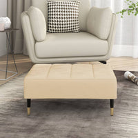 Thumbnail for Fußhocker Creme 78x56x32 cm Samt