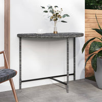 Thumbnail for Gartentisch Grau 100x50x75 cm Poly Rattan