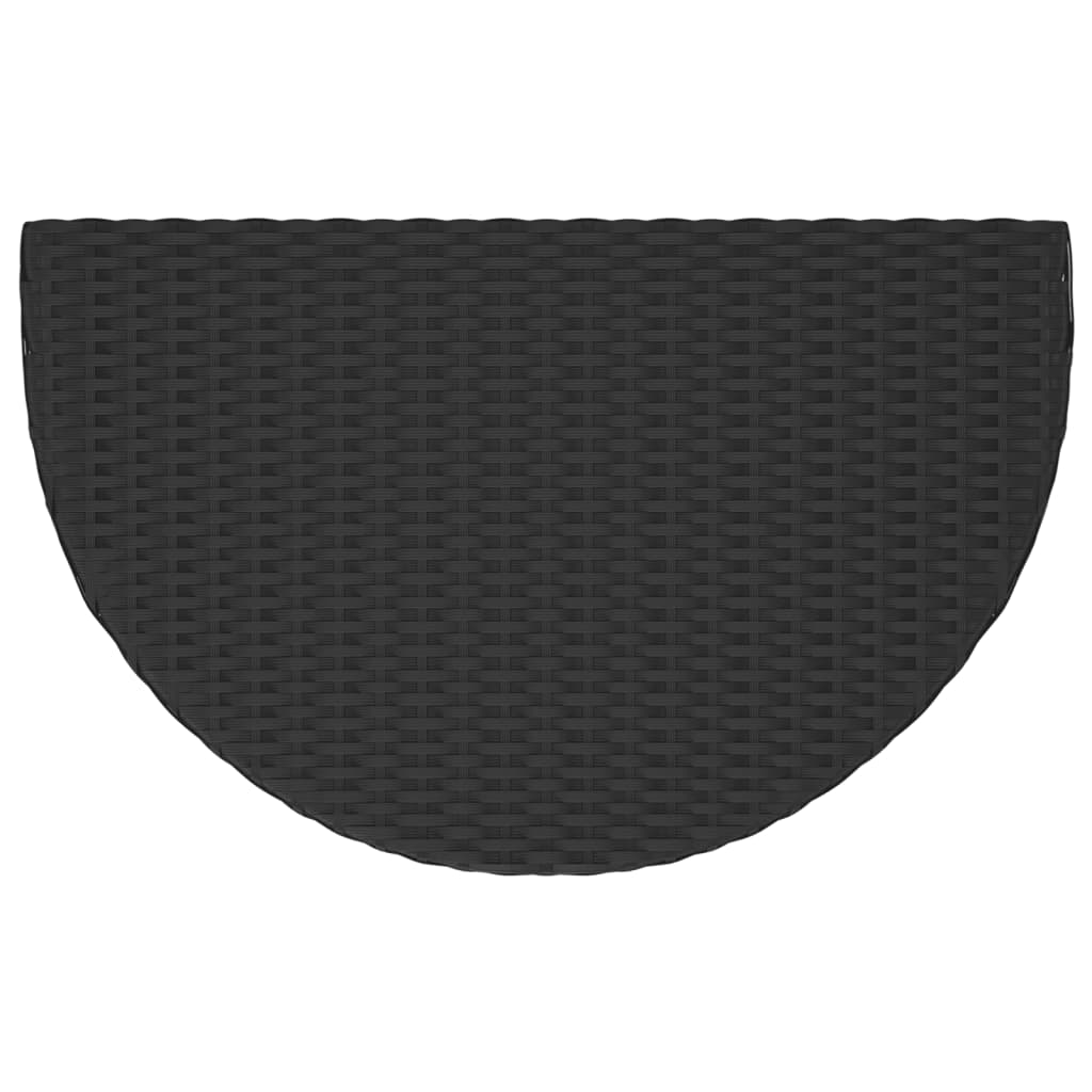 Gartentisch Schwarz 80x50x75 cm Poly Rattan