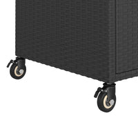 Thumbnail for Barwagen mit Schublade Schwarz 100x45x97 cm Poly Rattan
