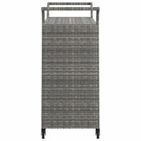 Thumbnail for Barwagen mit Schublade Grau 100x45x97 cm Poly Rattan