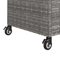 Thumbnail for Barwagen mit Schublade Grau 100x45x97 cm Poly Rattan