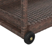 Thumbnail for Barwagen Braun 100x45x83 cm Poly Rattan