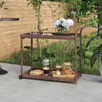 Thumbnail for Barwagen Braun 100x45x83 cm Poly Rattan
