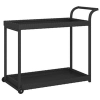 Thumbnail for Barwagen Schwarz 100x45x83 cm Poly Rattan