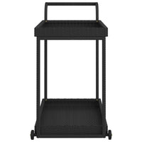 Thumbnail for Barwagen Schwarz 100x45x83 cm Poly Rattan