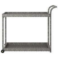 Thumbnail for Barwagen Grau 100x45x83 cm Poly Rattan