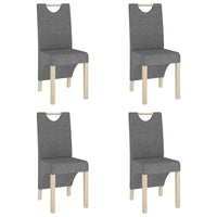 Thumbnail for Esszimmerstühle 4 Stk. Hellgrau Stoff