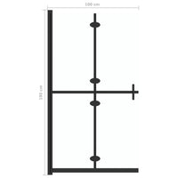 Thumbnail for Faltbare begehbare Duschwand Transparentes ESG Glas 100x190 cm