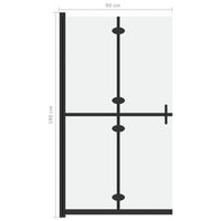 Thumbnail for Faltbare begehbare Duschwand ESG-Glas mattiert 90x190 cm