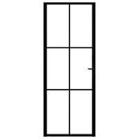 Thumbnail for Innentür ESG Glas und Aluminium 76x201,5 cm Schwarz