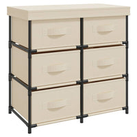 Thumbnail for Lagerschrank mit 6 Schubladen 55×29×55 cm Creme Stahl