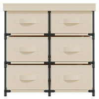 Thumbnail for Lagerschrank mit 6 Schubladen 55×29×55 cm Creme Stahl