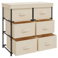 Thumbnail for Lagerschrank mit 6 Schubladen 55×29×55 cm Creme Stahl