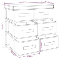 Thumbnail for Lagerschrank mit 6 Schubladen 55×29×55 cm Creme Stahl
