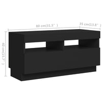 Thumbnail for TV-Schrank mit LED-Leuchten Schwarz 180x35x40 cm
